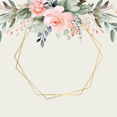 Rengarenk çiçekli güzel ve zarif düğün davetiyesi şablonu