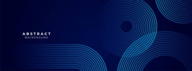 soyut teknoloji parlak çizgiler mavi afiş arkaplanını örüyor