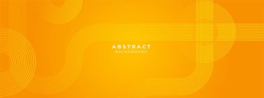 Modern sarı geometrik şekiller 3 boyutlu soyut teknoloji arka planı. Vektör soyut grafik tasarım sancak deseni sunum arkaplan şablonu.