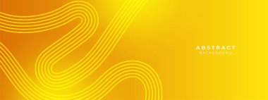 Modern sarı geometrik şekiller 3 boyutlu soyut teknoloji arka planı. Vektör soyut grafik tasarım sancak deseni sunum arkaplan şablonu.