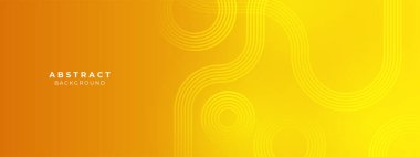 Modern sarı geometrik şekiller 3 boyutlu soyut teknoloji arka planı. Vektör soyut grafik tasarım sancak deseni sunum arkaplan şablonu.