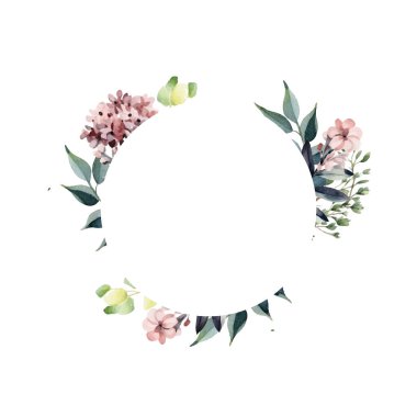 Şablon tasarımı, oldukça detaylı, vektör, gerçekçi, bahar çiçekleri. Botanik düğün davetiyesi şablonu tasarımı, beyaz manolya çiçekleri ve yaprakları.