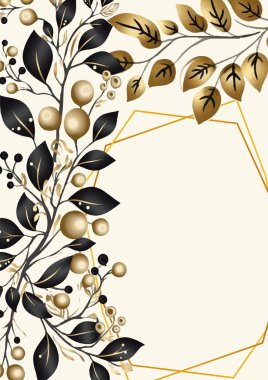 Rengarenk çiçekli güzel ve zarif düğün davetiyesi şablonu