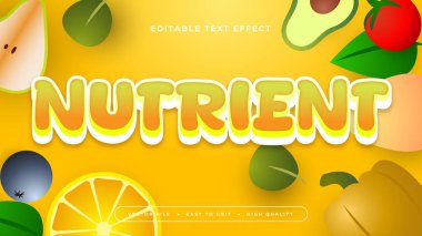 Renkli besleyici 3d düzenlenebilir metin efekti - yazı tipi