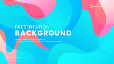 Mavi beyaz ve pembe vektör soyut basit arka plan, dalga ve sıvı şekilli. Sunum arkaplan şablonu