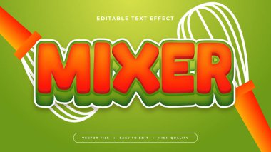 Kırmızı yeşil ve beyaz karıştırıcı 3d düzenlenebilir metin efekti - yazı tipi biçimi