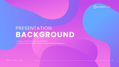 Mavi ve mor menekşe vektörlü basit arka plan ve soyut şekiller. Pankart, kalıp, duvar kağıdı, şablon, kartvizit için dinamik şekillere sahip basit bir sunum arkaplanı