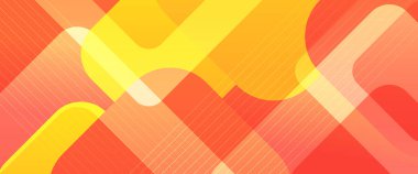 Sarı beyaz ve turuncu vektör minimalist basit soyut geometrik pankart. Arkaplan, afiş, el ilanı, kart, duvar kağıdı, kapak veya broşür için grafiksel tasarım unsuru modern biçim kavramı