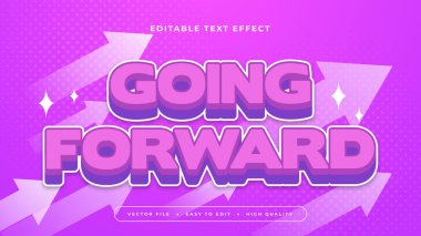 Beyaz ve mor menekşe 3d düzenlenebilir metin efekti - yazı tipi