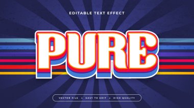 Renkli saf 3d düzenlenebilir metin efekti - yazı tipi biçimi