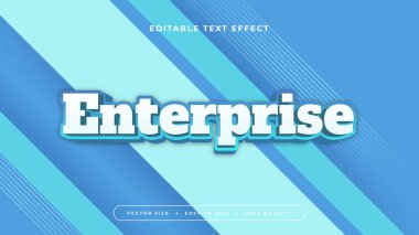 Mavi ve beyaz kuruluş 3d düzenlenebilir metin efekti - yazı tipi biçimi