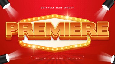 Kırmızı beyaz ve turuncu gala 3d düzenlenebilir metin efekti - yazı tipi biçimi