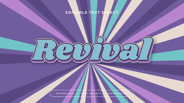 stock vector Blue white and purple violet revival 3d editable text effect - font style