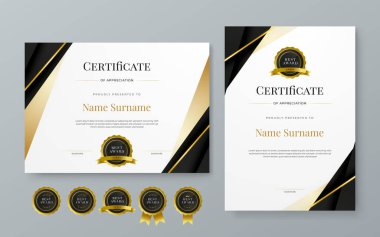 Renkli vektör profesyonel ve modern ödül sertifikası tasarım şablonu. Ödül, iş, diploma, atölye, ödül, mezuniyet, tamamlama, rekabet ve eğitim için