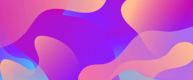 Renkli minimalist soyut gradyan, dalga şekilli basit afiş. Sunumlar, el ilanları, posterler, arkaplan, yıllık rapor, davetiyeler için vektör tasarımı