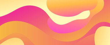 Renkli vektör modern gradyan soyut sancak dalga ve sıvı elementler vektör illüstrasyonlu. Sunumlar, el ilanları, posterler, arkaplan, yıllık rapor, davetiyeler için vektör tasarımı