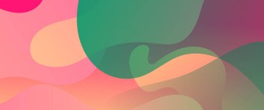 Renkli vektör soyut dalgalı basit gradyan pankart ve modern tasarım. Sunumlar, el ilanları, posterler, arkaplan, yıllık rapor, davetiyeler için vektör tasarımı