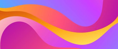 Renkli vektör gradyan soyut yaratıcı afiş dalga şekilli, minimal ve basit moda tarzında. Sunumlar, el ilanları, posterler, arkaplan, yıllık rapor, davetiyeler için vektör tasarımı