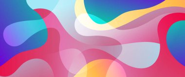 Renkli vektör gradyanı, dalga şekilli modern ve basit soyut afiş. Sunumlar, el ilanları, posterler, arkaplan, yıllık rapor, davetiyeler için vektör tasarımı