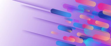 Pink blue and purple violet vector minimalist modern abstract banner with shapes. For website, banners, brochure, posters, flyer, card, and cover