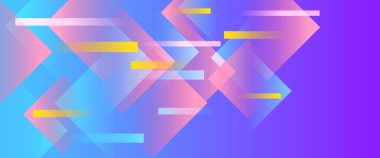 Pembe mavi ve sarı vektör minimalist modern soyut afiş ve şekiller. Web sitesi, afişler, broşürler, posterler, el ilanları, kart ve kapak için