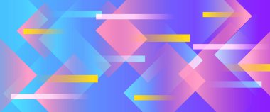 Pembe mavi ve sarı minimum geometrik şekil soyut afiş. İş afişi, resmi arkaplan, prestijli kupon, lüks davet, duvar kağıdı ve arka plan için