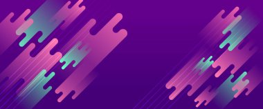 Yeşil ve mor menekşe vektör gradyan soyut afiş ve şekil elementleri. Arkaplan sunumu, arkaplan, duvar kağıdı, afiş, broşür, web düzeni ve kapak için