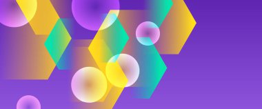 Yeşil sarı ve mor menekşe, modern ve basit, soyut, şekilli bir sanat vektörü. Arkaplan sunumu, arkaplan, duvar kağıdı, afiş, broşür, web düzeni ve kapak için