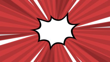 Beyaz siyah ve kırmızı pop sanat arka plan çizgi film vektör illüstrasyonu. Süper kahraman tasarımı için vektör illüstrasyonu, ağ, afişler, posterler, kartlar, duvar kağıtları