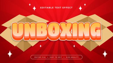 Turuncu kahverengi ve kırmızı açılır 3d düzenlenebilir metin efekti - yazı tipi biçimi