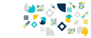 Renkli vektör modern minimalist ve basit soyut afiş memphis geometrik stili. Sunum için arkaplan, afiş, arkaplan, poster, sertifika, yıllık rapor, kapak