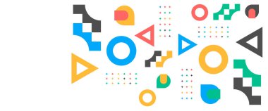 Renkli sancak vektörü geometrik arka plan şablonu. Web tasarımı, iş sunumu, web sayfası başlığı, davet arkaplanı