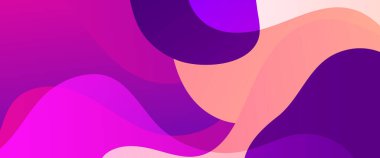 Pembe ve mor menekşe minimalist soyut gradyan dalga şekilli basit afiş. Sunumlar, el ilanları, posterler, arkaplan, yıllık rapor, davetiyeler için vektör tasarımı