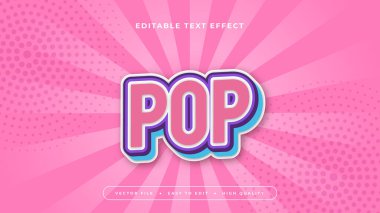 Pembe ve mor menekşe pop 3d düzenlenebilir metin efekti - yazı tipi biçimi