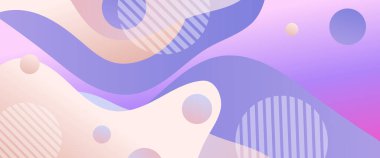 Mor menekşe ve bej vektör dalgalar ve sıvı şekilli basit gradyan arkaplan. Sunumlar, el ilanları, posterler, arkaplan, yıllık rapor, davetiyeler için vektör tasarımı