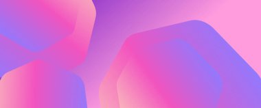 Pembe ve mor vektör minimalist basit soyut geometrik pankart. Arkaplan, afiş, el ilanı, kart, duvar kağıdı, kapak veya broşür için grafiksel tasarım unsuru modern biçim kavramı