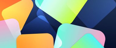 Renkli, modern ve basit, şekilli sancak taşıyıcısı. Arkaplan sunumu, arkaplan, duvar kağıdı, afiş, broşür, web düzeni ve kapak için