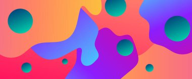 Renkli asgari geometrik şekil soyut afiş. İş afişi, resmi arkaplan, prestijli kupon, lüks davet, duvar kağıdı ve arka plan için