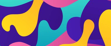 Renkli asgari geometrik şekil soyut afiş. İş afişi, resmi arkaplan, prestijli kupon, lüks davet, duvar kağıdı ve arka plan için