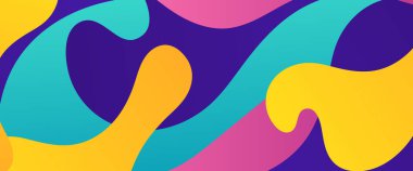 Basit geometrik şekilli renkli vektör soyut afişi. Kapak tasarımı, kitap tasarımı, poster, CD kapağı, broşür, web sitesi arka planı veya reklam için