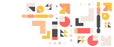 Renkli sancak vektörü geometrik arka plan şablonu. Web tasarımı, iş sunumu, web sayfası başlığı, davet arkaplanı