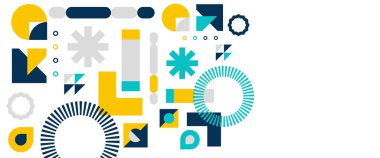 Renkli vektör modern minimalist ve basit soyut afiş memphis geometrik stili. Sunum için arkaplan, afiş, arkaplan, poster, sertifika, yıllık rapor, kapak