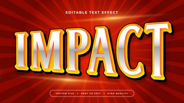 Gri turuncu ve kırmızı etki 3d düzenlenebilir metin efekti - yazı tipi