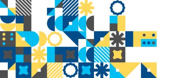 Yaratıcı soyut şekillere sahip renkli geometrik kusursuz desenli çizimler. Pankart, arkaplan, kapak, poster, duvar kağıdı, sunum arkaplanı, sertifika