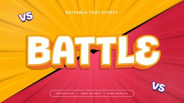 Turuncu Beyaz ve Kırmızı Savaş 3d Düzenlenebilir Metin Efekti - Yazı Tipi Stili