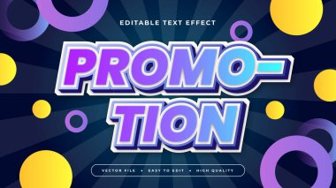 Mor Violet Yellow ve Siyah Promosyon 3d Düzenlenebilir Metin Efekti - Yazı Tipi Stili