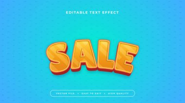 Turuncu ve Mavi İndirim 3d Düzenlenebilir Metin Efekti - Yazı Tipi Biçimi