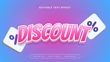 Renkli İndirim 3d Düzenlenebilir Metin Efekti - Yazı Tipi Biçimi