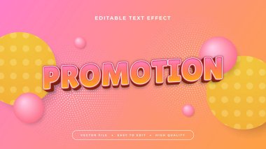 Pembe Sarı ve Turuncu Tanıtım 3d Düzenlenebilir Metin Efekti - Yazı Tipi Biçimi