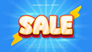 Kırmızı Sarı ve Mavi İndirim 3d Düzenlenebilir Metin Efekti - Yazı Tipi Stili